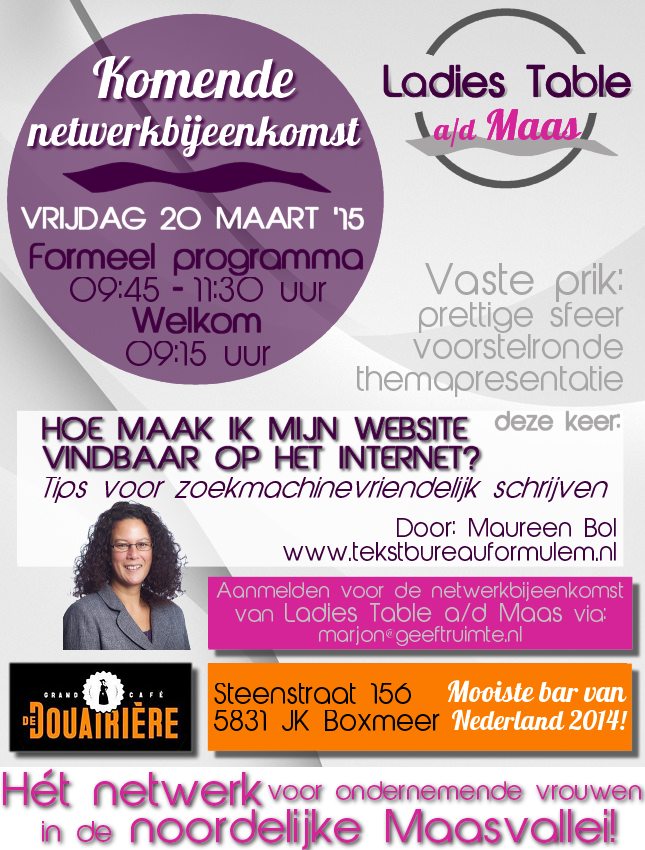 Poster Ladiestable aan de Maas