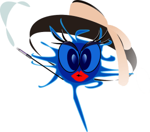 tekening van vrouwelijk virusje met cowboyhoed Viraliteit