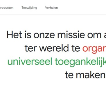 De missie van Google volgens Google