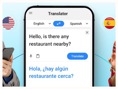 Translator app van Google Play.